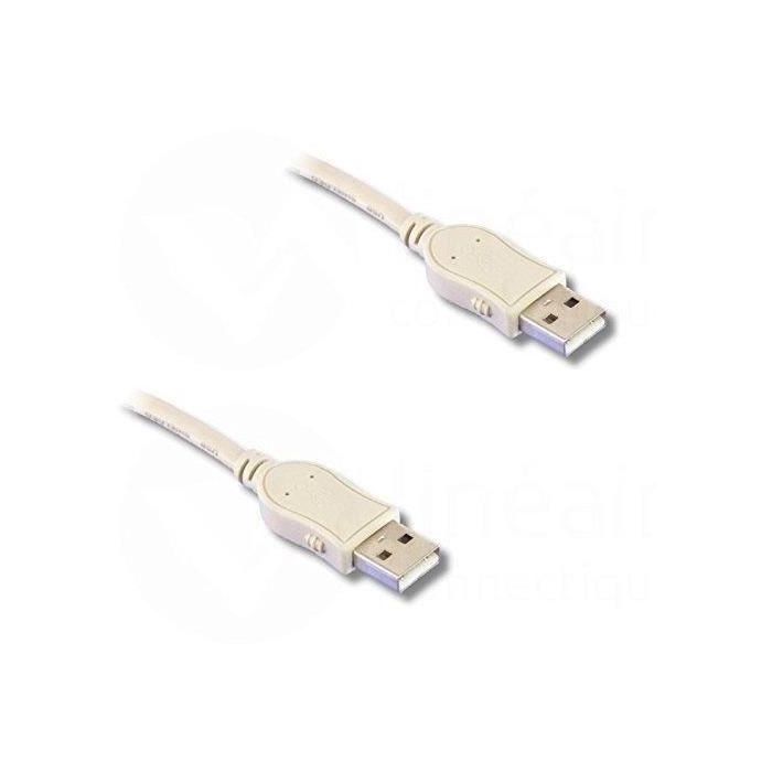 Cable USB 2.0 de alta velocidad, tipo A macho / tipo A macho, 1m80 1 Cable USB 2.0 de alta velocidad, tipo A macho / tipo A macho, 1m80 1