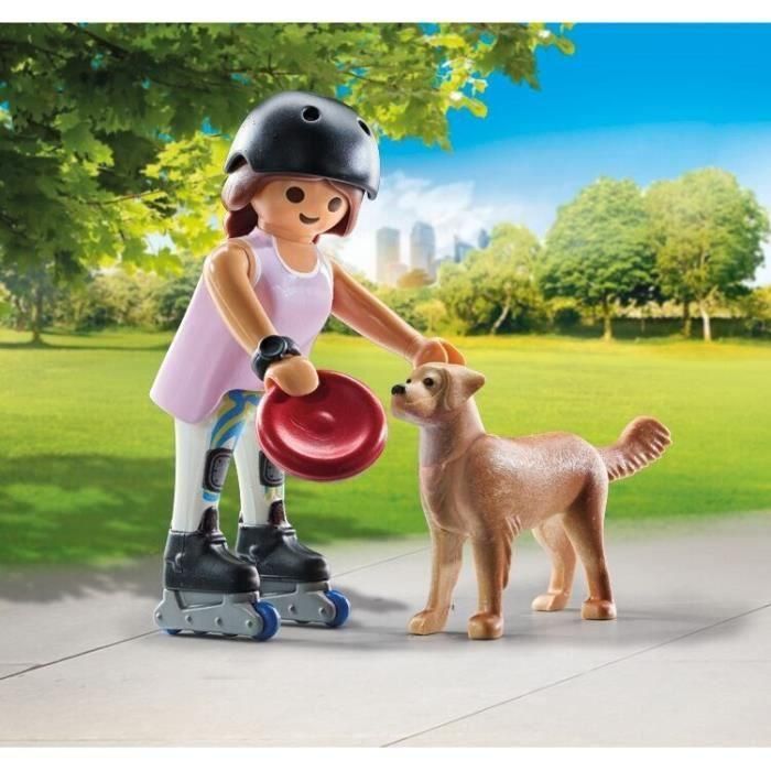 Figura patinadora con retriever playmobil my life 2 Figura patinadora con retriever playmobil my life 2