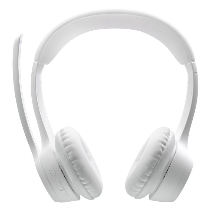 Logitech Zone 300 Auriculares Inalámbricos Bluetooth Blanco con Cancelación de Ruido, Micrófono para Llamadas, 20h Autonomía, Almohadillas Cómodas, Diseño Sostenible (Ref. Zone 300)
