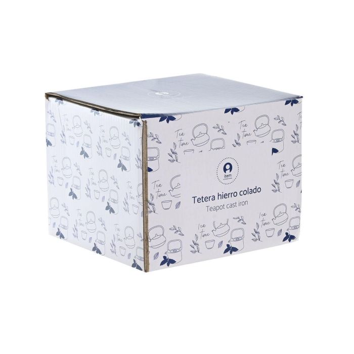 DKD Home Decor Tetera Oriental Hierro Colado 780ml Negro Beige 12.5x19x15cm Apta Inducción Gas Vitrocerámica Set 2 Unidades 1 DKD Home Decor Tetera Oriental Hierro Colado 780ml Negro Beige 12.5x19x15cm Apta Inducción Gas Vitrocerámica Set 2 Unidades 1