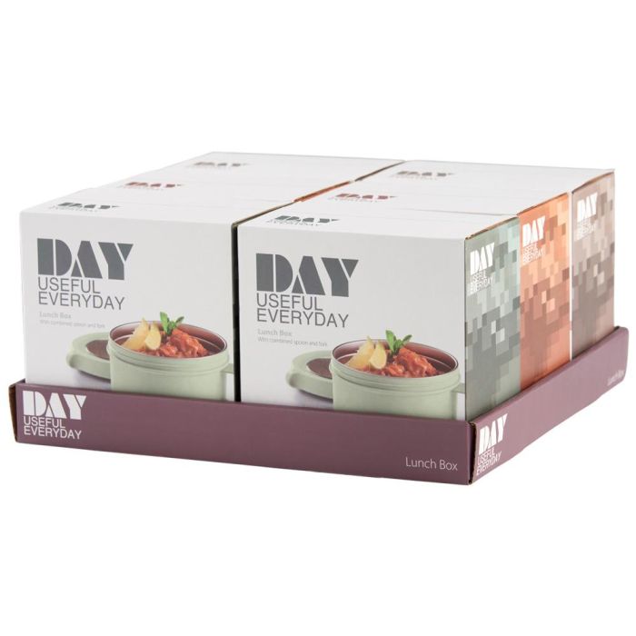 Day Fiambrera Térmica Acero Plástico Silicona 850ml Con Cuchara 3