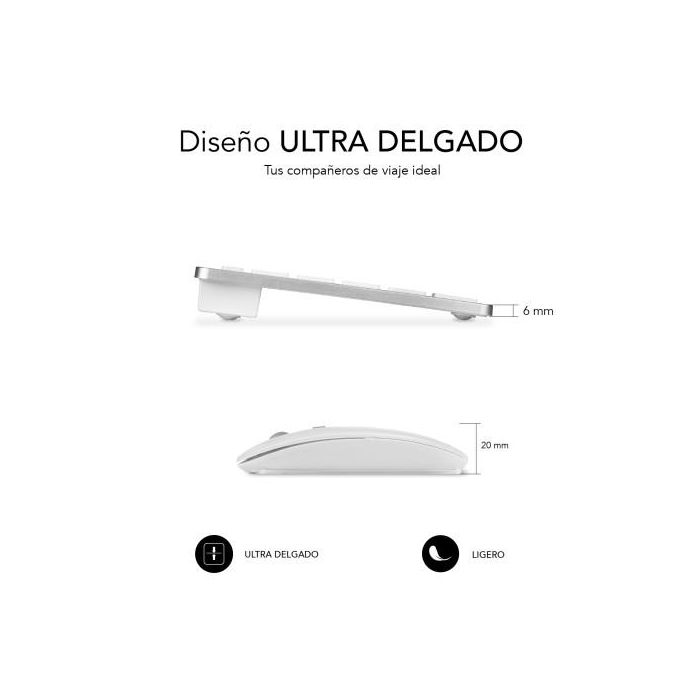 SUBBLIM Combo Multidispositivo Compacto Plateado/Blanco 3