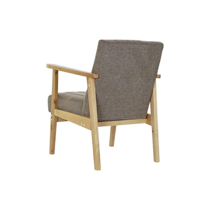 DKD Home Decor Sillón Sixties Beige Natural Poliéster y Pino 68x81x63 cm Altura asiento 43 cm Desmontable 3 DKD Home Decor Sillón Sixties Beige Natural Poliéster y Pino 68x81x63 cm Altura asiento 43 cm Desmontable 3