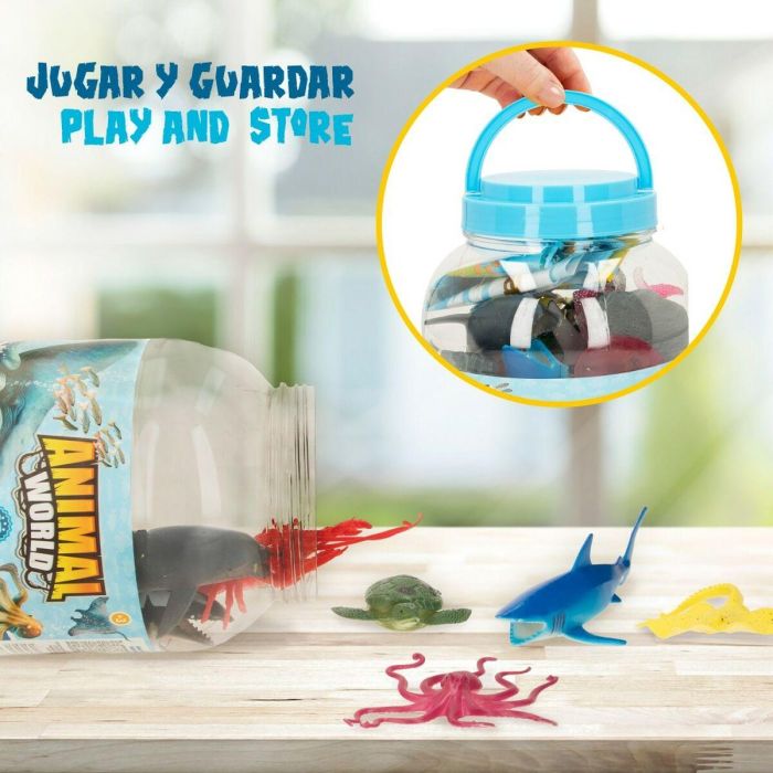 Set de Figuras de Animales Colorbaby 19 piezas Océano Plástico 14 x 6 x 7 cm (6 Unidades) 1