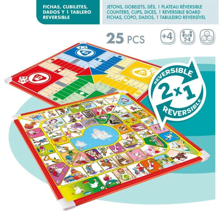 Tablero de Parchís y Oca Colorbaby 32 x 32 x 1 cm (25 Piezas) (6 Unidades) 5 Tablero de Parchís y Oca Colorbaby 32 x 32 x 1 cm (25 Piezas) (6 Unidades) 5