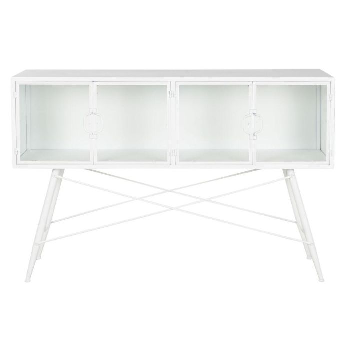 Consola DKD Home Decor Blanco Metal Cristal 120 x 35 x 80 cm 3 Consola DKD Home Decor Blanco Metal Cristal 120 x 35 x 80 cm 3