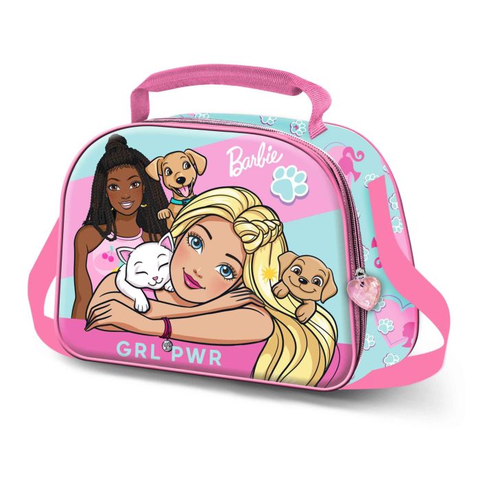 Bolsa Portamerienda 3D Pets Barbie Rosa