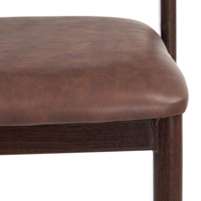 Silla Marrón Pu/Metal Salón 51 X 55 X 72 cm
