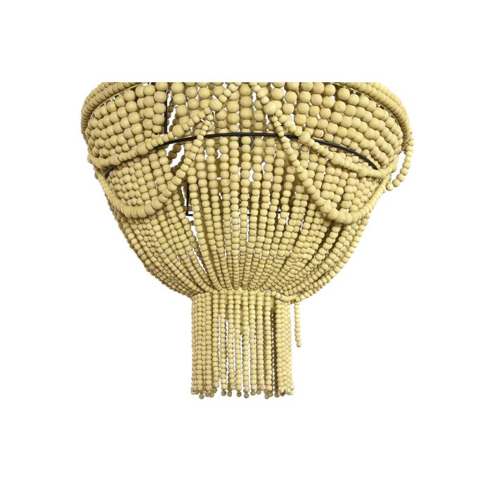 DKD Home Decor Lámpara de Techo Tradicional Hecha a Mano, Metal y MDF con Bolas, E14 3 Bombillas, 50x73x50 cm 2 DKD Home Decor Lámpara de Techo Tradicional Hecha a Mano, Metal y MDF con Bolas, E14 3 Bombillas, 50x73x50 cm 2
