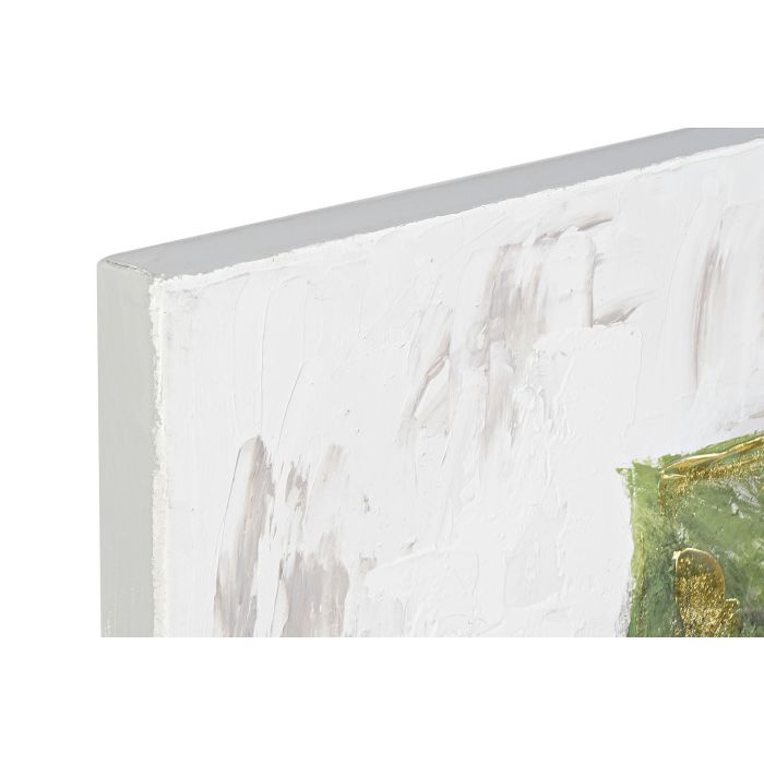 DKD Home Decor Cuadro Tropical de Hojas Pintado a mano sobre Lienzo Verde y Blanco 80x80 cm Set de 2 Unidades 1 DKD Home Decor Cuadro Tropical de Hojas Pintado a mano sobre Lienzo Verde y Blanco 80x80 cm Set de 2 Unidades 1