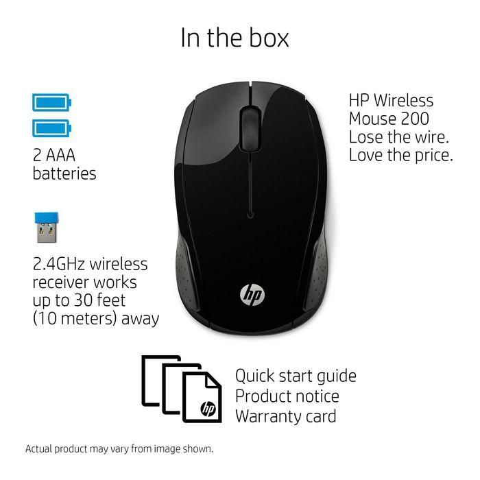 HP 200 Wireless Mouse, Económico Ambidextro, Diseño Ergonómico y Contorneado para Ambas Manos, Libertad de Movimiento Inalámbrica. 3 HP 200 Wireless Mouse, Económico Ambidextro, Diseño Ergonómico y Contorneado para Ambas Manos, Libertad de Movimiento Inalámbrica. 3
