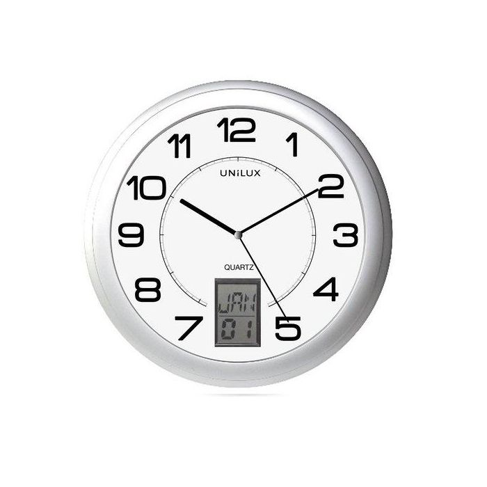 Reloj De Pared Unilux Instinct Analogico 30,5 Cm Ø Gris Metalizado