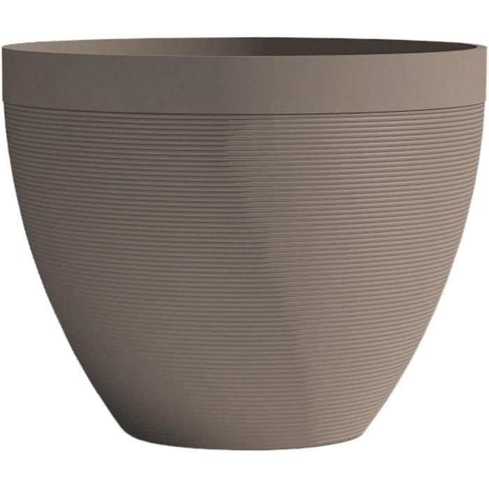 Garden ID 02042007 Maceta de Jardín Green Care Impact Taupe 30 x 26 cm 100% Reciclada UV/Gel Resistente 10 Años Garantía