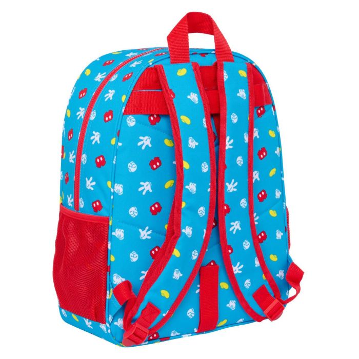 Mochila Escolar Mickey Mouse Clubhouse Fantastic Azul Rojo 33 x 42 x 14 cm 2