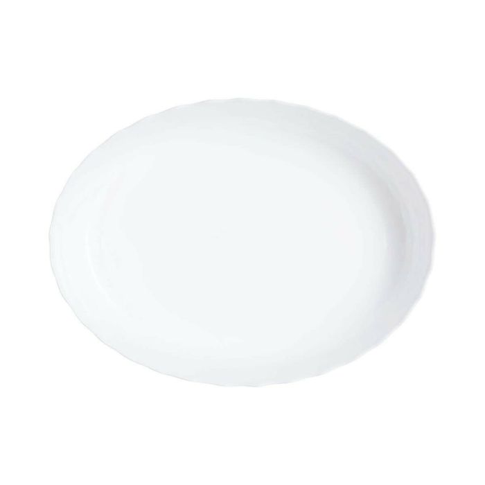 Fuente de Cocina Luminarc Trianon Ovalado Blanco Vidrio 31 x 24 cm (6 Unidades) 1