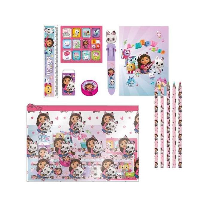 Conjunto papelería escolar eva casa de gabby 22.0 x 14.0 x 0.5 cm 0