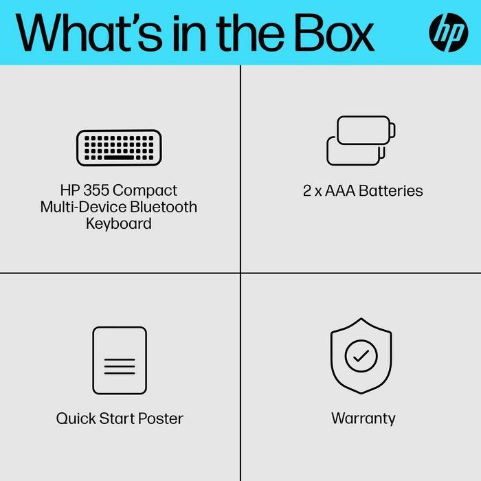 HP 355 Compact Multi UK - Teclado Inalámbrico Bluetooth Cómodo Compacto para Escritorio y Portátil 3 HP 355 Compact Multi UK - Teclado Inalámbrico Bluetooth Cómodo Compacto para Escritorio y Portátil 3