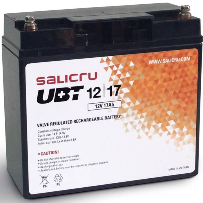Salicru 013BS000004 Batería para SAI/UPS VRLA AGM 12V 17Ah, sin mantenimiento, sellada y con 5 años de vida útil