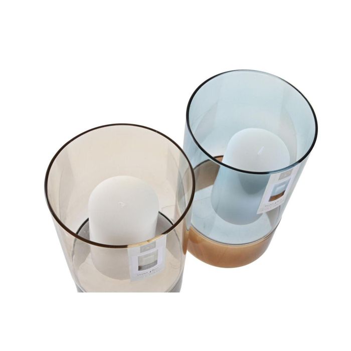 Portavela Urban DKD Home Decor Gris Azul 13 x 21 x 13 cm Set de 2 (2 Unidades) 3 Portavela Urban DKD Home Decor Gris Azul 13 x 21 x 13 cm Set de 2 (2 Unidades) 3