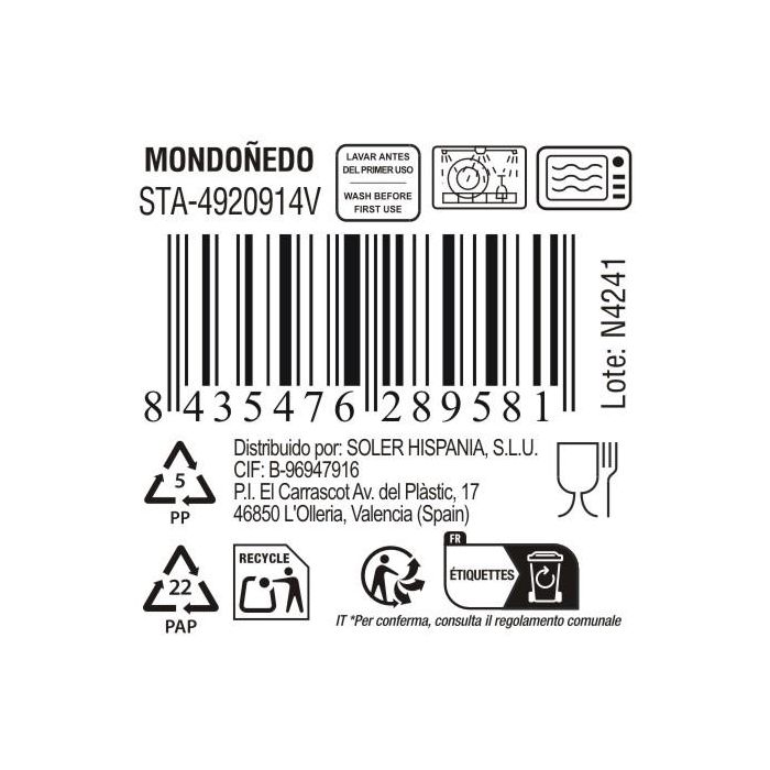 Inde Taza Jumbo 450 cc Mondoñedo Verde - 11.7x7.7 cm (6 Unidades)