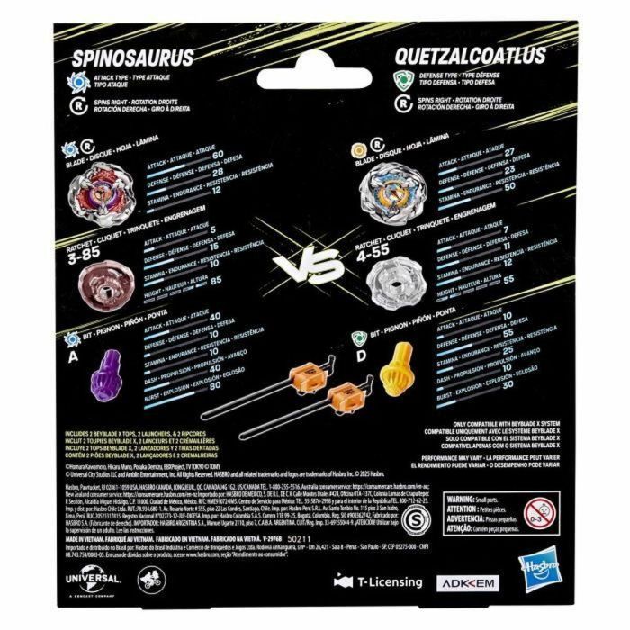 Hasbro Beyblade X Jurassic World Spinosaurus vs Quetzalcoatlus Multipack HASG1899ES0 Juguete para 8 años 8