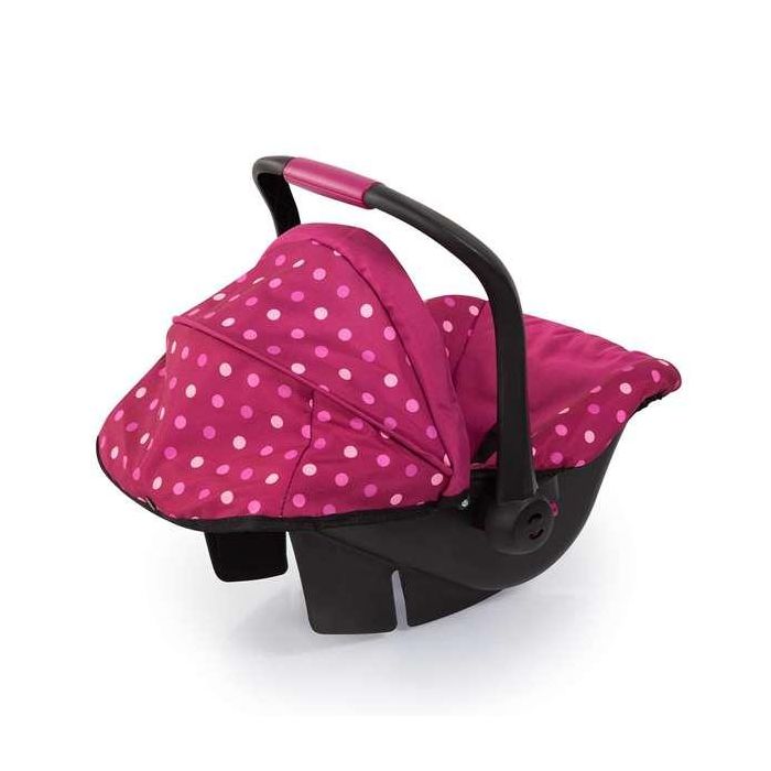 Asiento muñecas para el coche deluxe rosa 50x32x16 cm 3