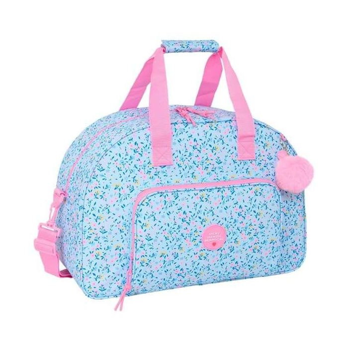 Bolsa de Deporte Vicky Martín Berrocal Paraíso Rosa Azul claro 48 x 33 x 21 cm