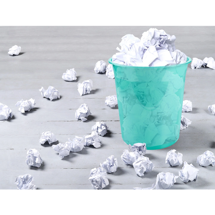 Liderpapel Papelera de plástico 13 litros menta translucido 275x285 mm 6 Liderpapel Papelera de plástico 13 litros menta translucido 275x285 mm 6