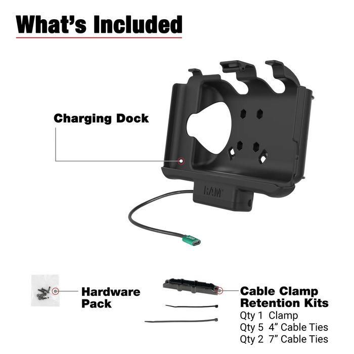 RAM Mounts RAM-HOL-SAM60CPU Soporte con Carga para Samsung Galaxy Tab Active5 y Tab Active3, Composite, Negro