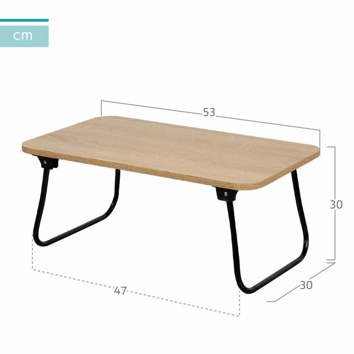 Bandeja de Cama Plegable Max Home Madera Acero Melamina 53 x 22 x 30 cm 2 Unidades 3