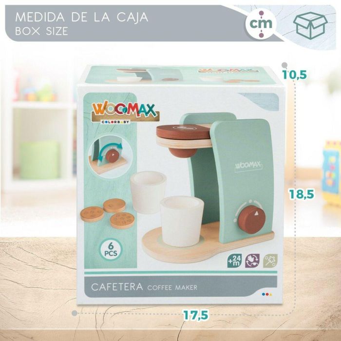 Cafetera de juguete Woomax 6 Piezas (6 Unidades) 2 Cafetera de juguete Woomax 6 Piezas (6 Unidades) 2