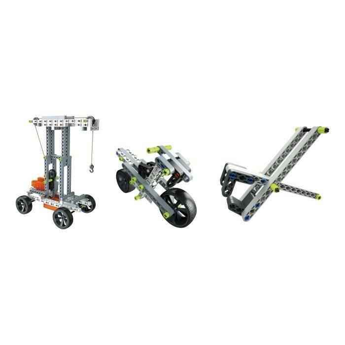 Clementoni Taller de Mecánica Vehículos y Máquinas para Construir con 250 Componentes, Motor Eléctrico y Más de 50 Creaciones, 8+ Años 4