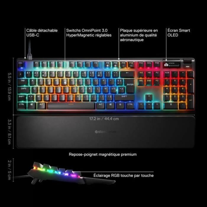 Steelseries STE5707119058704 Teclado mecánico para juegos con cable Apex Pro Gen 3 Negro 1 Steelseries STE5707119058704 Teclado mecánico para juegos con cable Apex Pro Gen 3 Negro 1