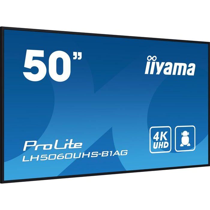 Monitor Iiyama 50" 3840X2160, Uhd, 500Cd/M2, Landscape Portrait, Mm 2X 10W, 3X Hdmi, Usb 2.0 X2, Wifi, Lan, Media Play Usb, Control Lan / Rs232C, Iisignage2 (Cms/Dms), E-Share,Android 11 Os, 24/7,Vesa Mount 300X400(Soporte Pared Incluido) (Lh5060Uhs- 2 Monitor Iiyama 50" 3840X2160, Uhd, 500Cd/M2, Landscape Portrait, Mm 2X 10W, 3X Hdmi, Usb 2.0 X2, Wifi, Lan, Media Play Usb, Control Lan / Rs232C, Iisignage2 (Cms/Dms), E-Share,Android 11 Os, 24/7,Vesa Mount 300X400(Soporte Pared Incluido) (Lh5060Uhs- 2