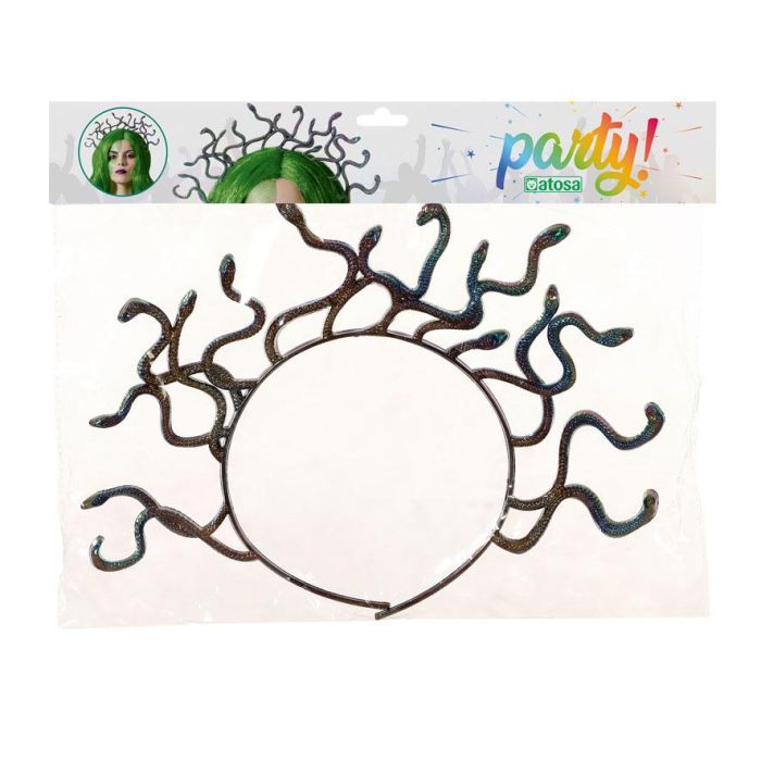 Diadema Con Serpientes Multicolor Estilo Medusa Mujer Adulta 1