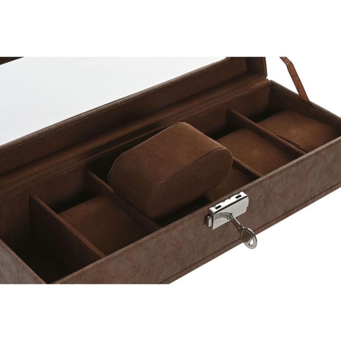 Caja-Joyero Home ESPRIT Marrón Poliuretano Cristal Madera MDF 30 x 10 x 8 cm 2 Caja-Joyero Home ESPRIT Marrón Poliuretano Cristal Madera MDF 30 x 10 x 8 cm 2