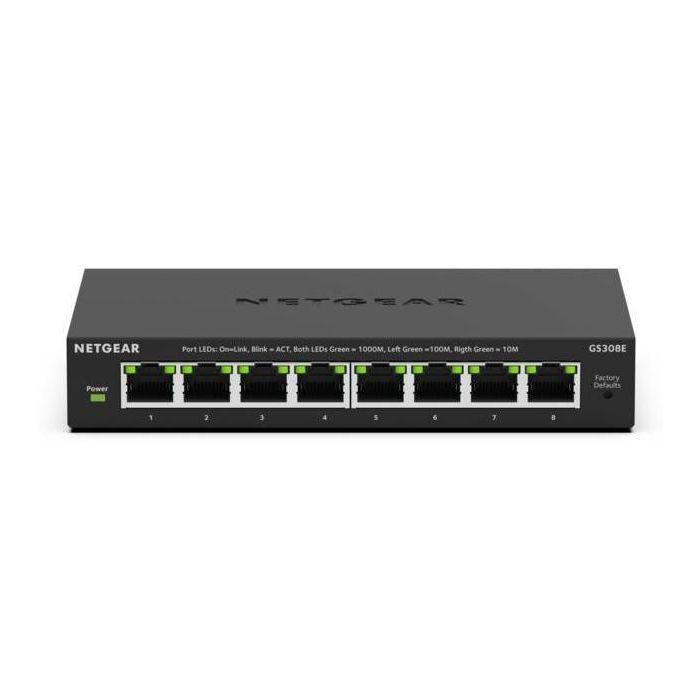 Netgear Switch Plus Gigabit Ethernet de 8 Puertos con 64 VLAN, Diseño Sin Ventilador, Eficiencia Energética y Montaje Versátil. 2 Netgear Switch Plus Gigabit Ethernet de 8 Puertos con 64 VLAN, Diseño Sin Ventilador, Eficiencia Energética y Montaje Versátil. 2