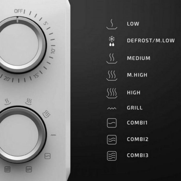 Cecotec 01523 Microondas Combinado ProClean 3110 para Encimera 20L 700W con Grill Cuarzo, 3DWave y Ready2Clean Negro/Blanco 2 Cecotec 01523 Microondas Combinado ProClean 3110 para Encimera 20L 700W con Grill Cuarzo, 3DWave y Ready2Clean Negro/Blanco 2