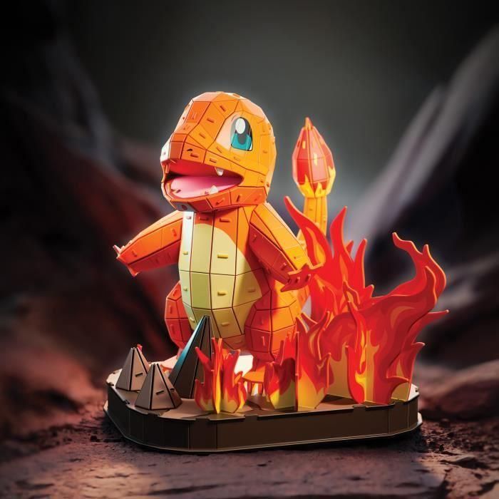Spinmaster SPI6075063 - Puzzle 4D Pokémon Salamèche 241 Piezas - 26 cm - +12 Años 2