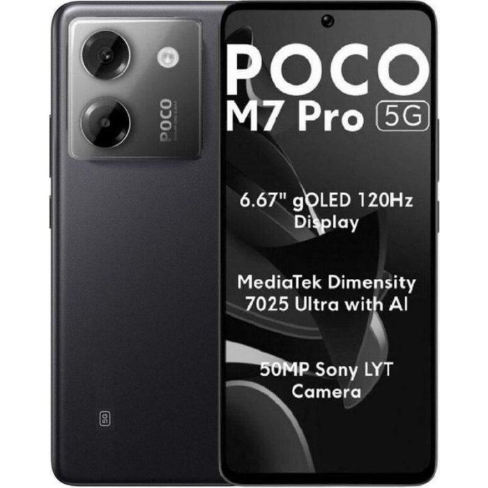 Poco M7 Pro 8GB RAM 256GB Almacenamiento Dual SIM 5G Negro Smartphone Android