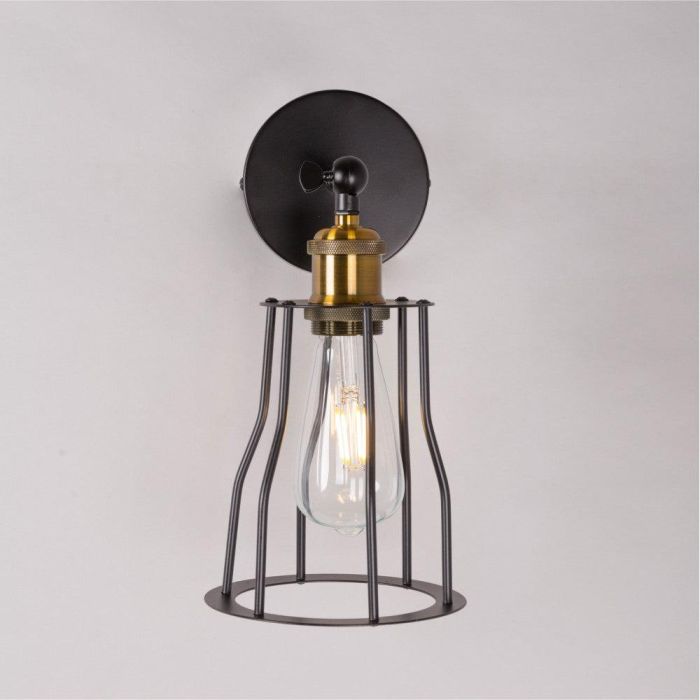 SKD-W1000 Aplique de Pared Artux de Metal Estilo Industrial Retro para Bombillas LED Filamento - Iluminación Interior, Hogar y Negocio 1 SKD-W1000 Aplique de Pared Artux de Metal Estilo Industrial Retro para Bombillas LED Filamento - Iluminación Interior, Hogar y Negocio 1