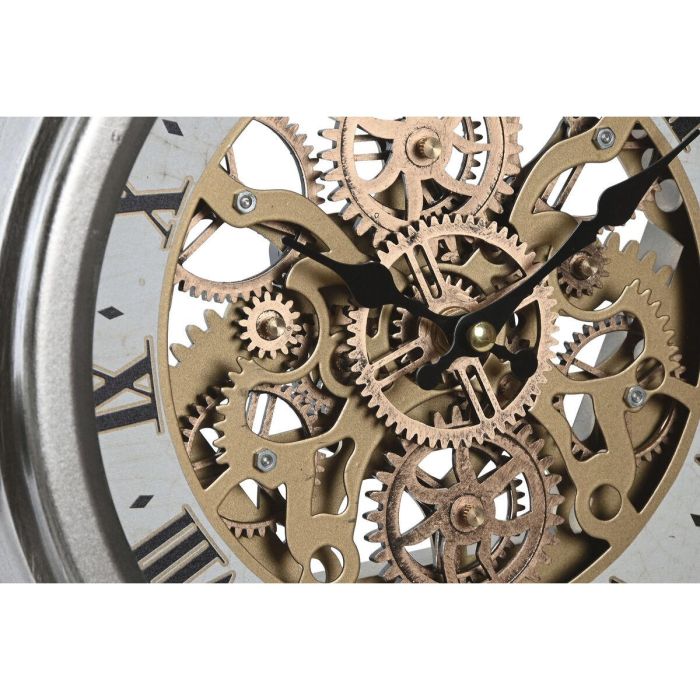 Reloj Sobremesa Vintage DKD Home Decor Dorado Plateado 9.5 x 35 x 31 cm (2 Unidades) 1 Reloj Sobremesa Vintage DKD Home Decor Dorado Plateado 9.5 x 35 x 31 cm (2 Unidades) 1