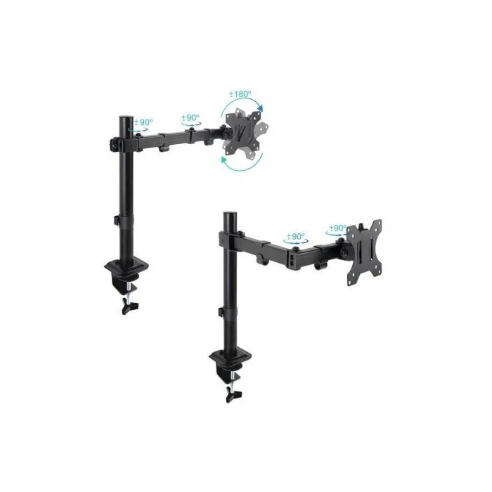 TooQ Soporte de Mesa para Monitor DB1801TN-B Giratorio Inclinable para Pantallas de 17 a 32 Pulgadas hasta 8kg Negro 1 TooQ Soporte de Mesa para Monitor DB1801TN-B Giratorio Inclinable para Pantallas de 17 a 32 Pulgadas hasta 8kg Negro 1