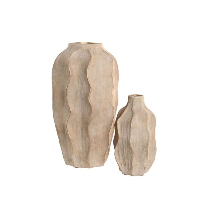 DKD Home Decor Jarrón Romántico Beige Gres 25 x 50 x 25 cm 1