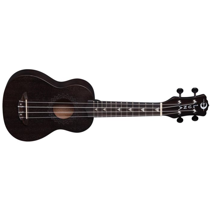 LUNA Vintage Mahogany Soprano Black Satin Ukelele LUNA Vintage Mahogany Soprano Black Satin Ukelele