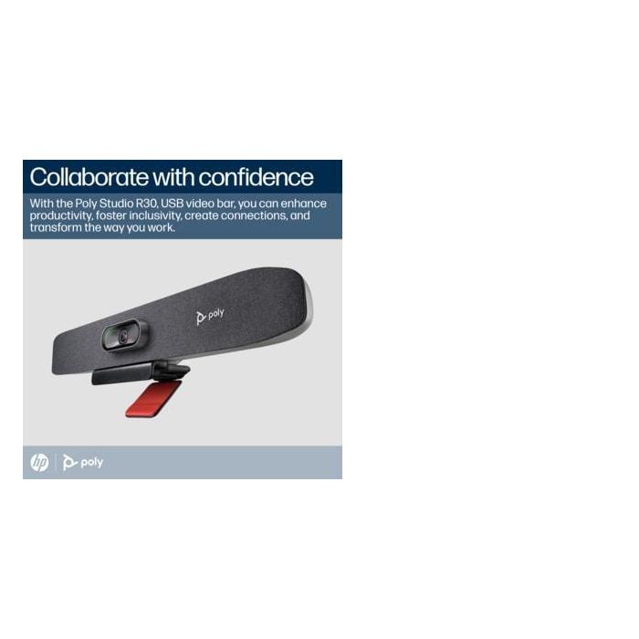 HP R30 Studio Barra de Video USB con Audio Superior y Video Avanzado para Colaboración 16