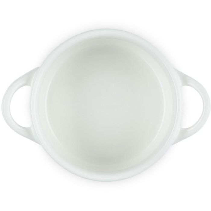 Le Creuset Mini-Bräter de hierro fundido esmaltado 10cm, color Meringue para cocción individual 4