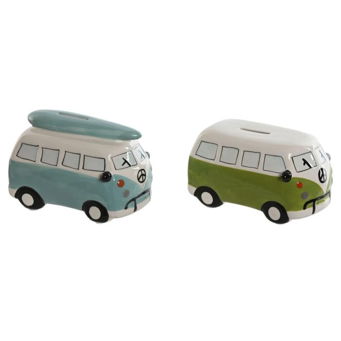 Hucha Kids DKD Home Decor Azul Verde 10 x 11 x 16 cm (2 Unidades) Hucha Kids DKD Home Decor Azul Verde 10 x 11 x 16 cm (2 Unidades)