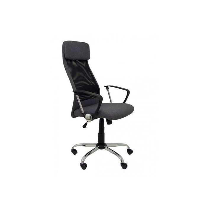 Silla Piqueras Y Crespo Esteras Direccion Brazos Fijos Mecanismo Basculante Con Regulador De Tension Giratoria 360º Malla Transpirable Cabecero Asiento Y Respaldo Tapizado Gris