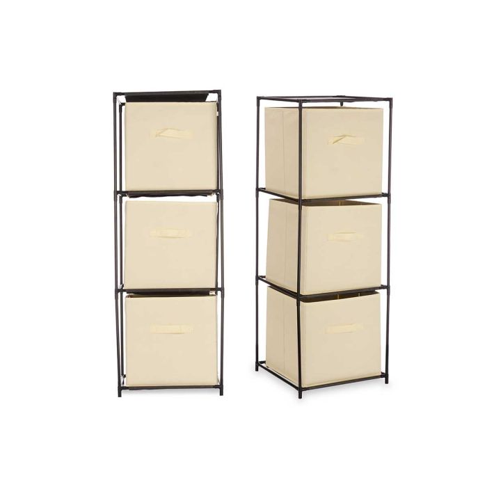 Estanteria 3 Cajones Tnt Natural Kipit 32x7x32cm (6 Unidades) 1 Estanteria 3 Cajones Tnt Natural Kipit 32x7x32cm (6 Unidades) 1
